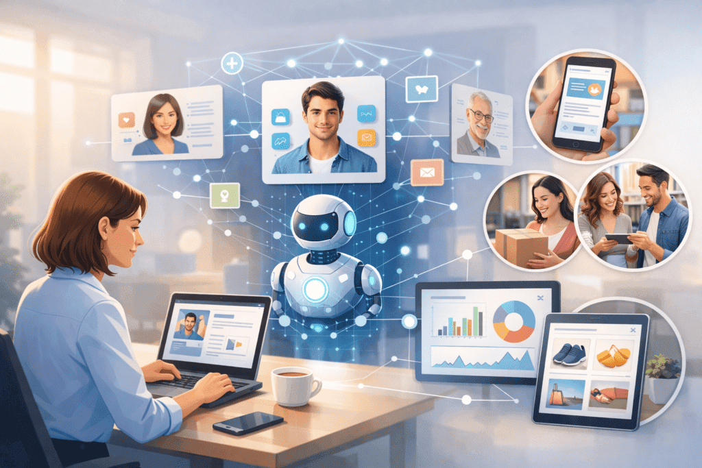 Yapay zeka destekli CRM ile kişiselleştirilmiş müşteri deneyimi örneği
